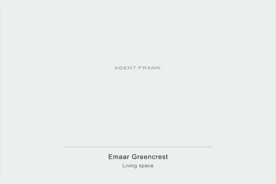 Photography pending for Emaar Greencrest, an off-plan development. This frame will show the living space.