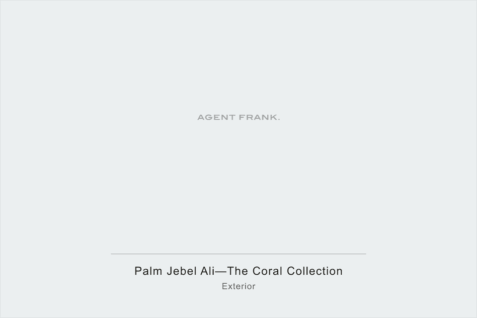 Photography pending for Palm Jebel Ali—The Coral Collection, an off-plan development. This frame will show the exterior.