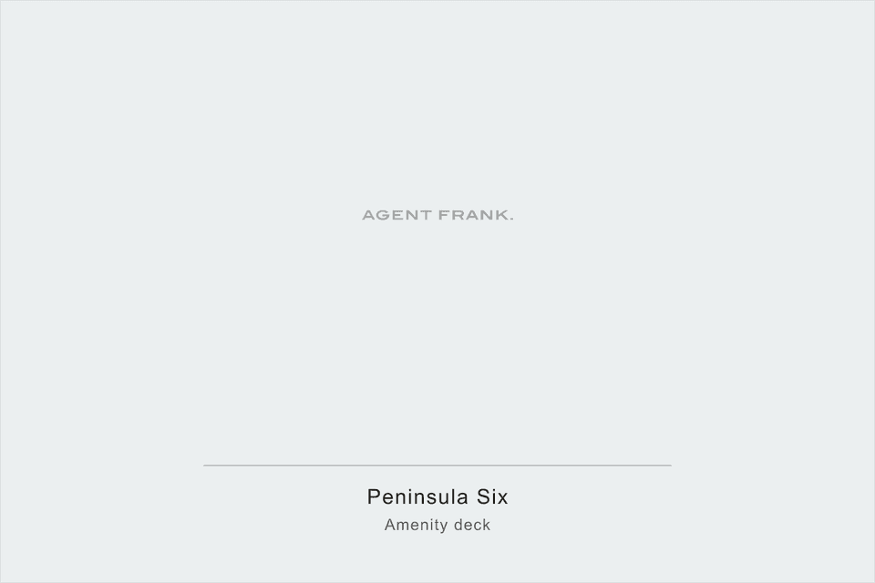 Photography pending for Peninsula Six, an off-plan development. This frame will show the amenity deck.